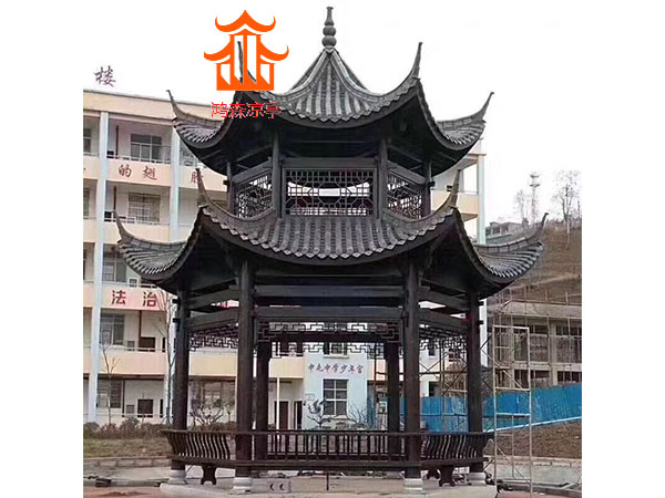 六角古建涼亭